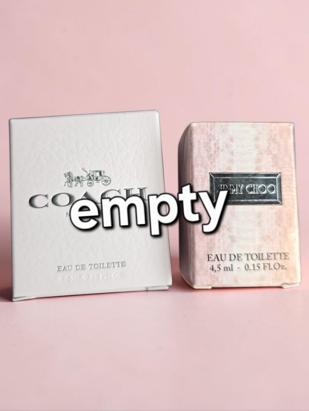 Empty Collectible COACH Or JIMMY CHOO Mini Eau de Toilette Boxes